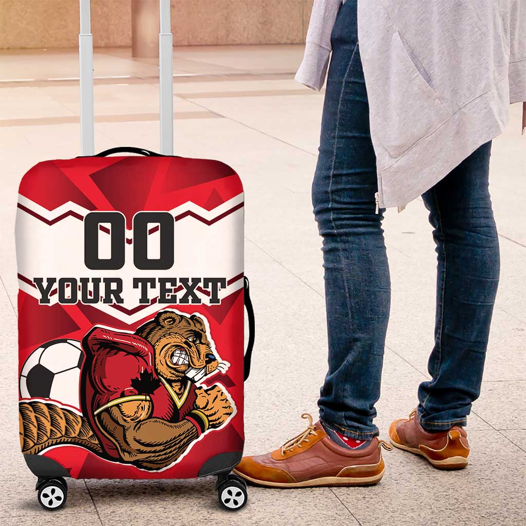 Custom Canada Football Luggage Cover Beavers Mascot - Wonder Print Shop