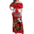 Custom Canada Football Off Shoulder Maxi Dress Beavers Mascot - Wonder Print Shop