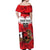 Custom Canada Football Off Shoulder Maxi Dress Beavers Mascot - Wonder Print Shop