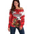 Custom Canada Football Off Shoulder Sweater Beavers Mascot - Wonder Print Shop