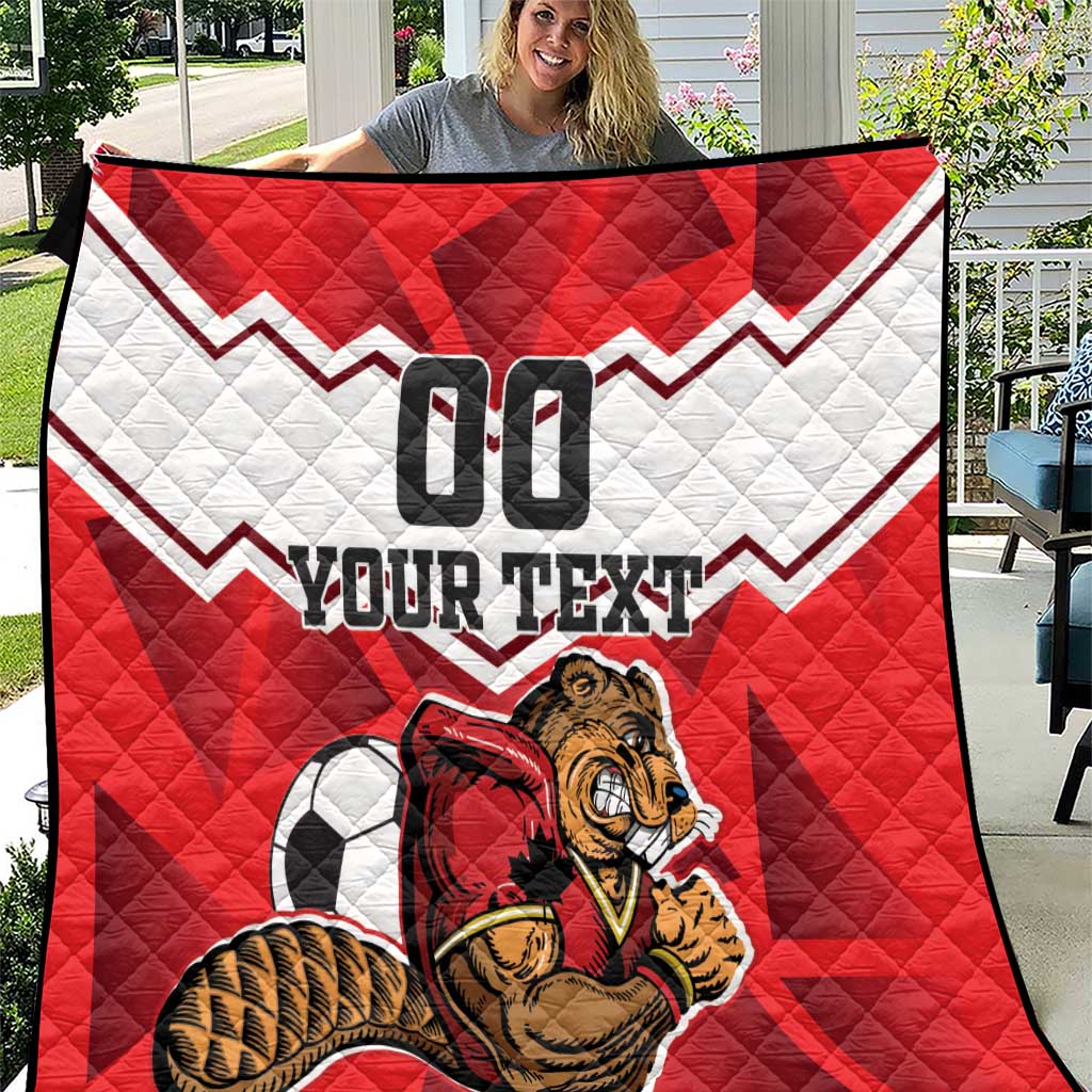 Custom Canada Football Quilt Beavers Mascot