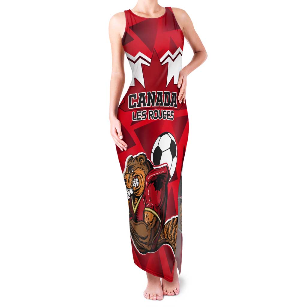 Custom Canada Football Tank Maxi Dress Beavers Mascot - Wonder Print Shop