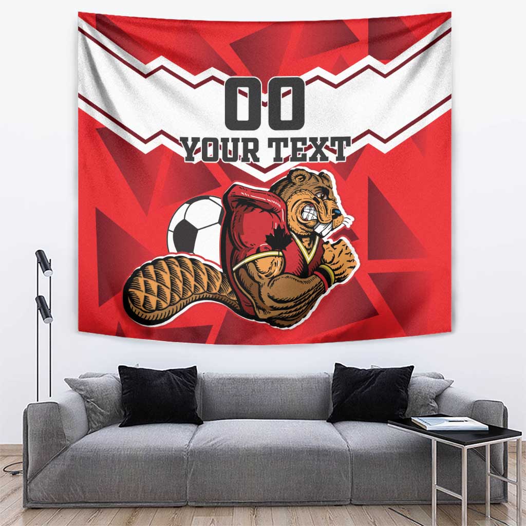 Custom Canada Football Tapestry Beavers Mascot - Wonder Print Shop