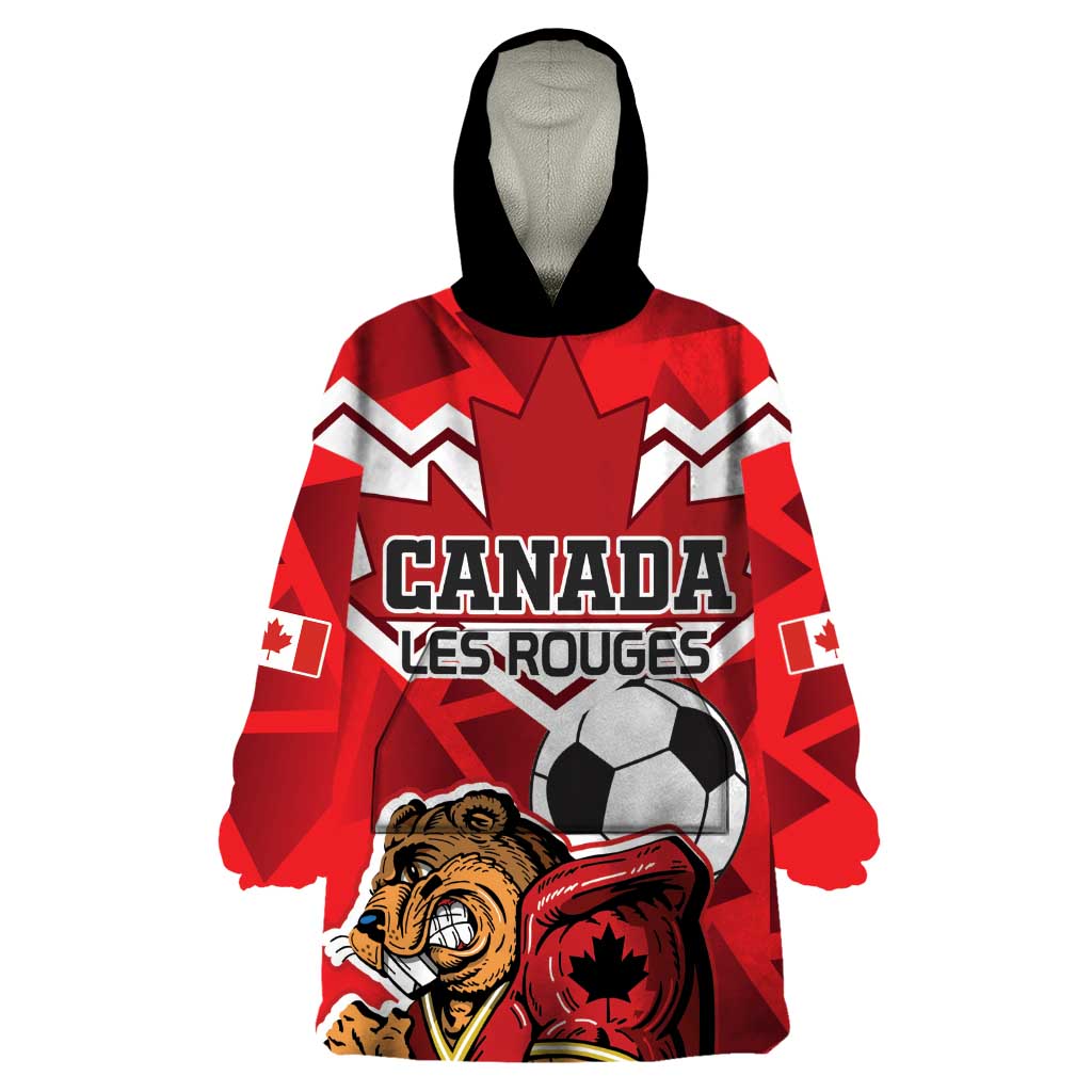 Custom Canada Football Wearable Blanket Hoodie Beavers Mascot - Wonder Print Shop