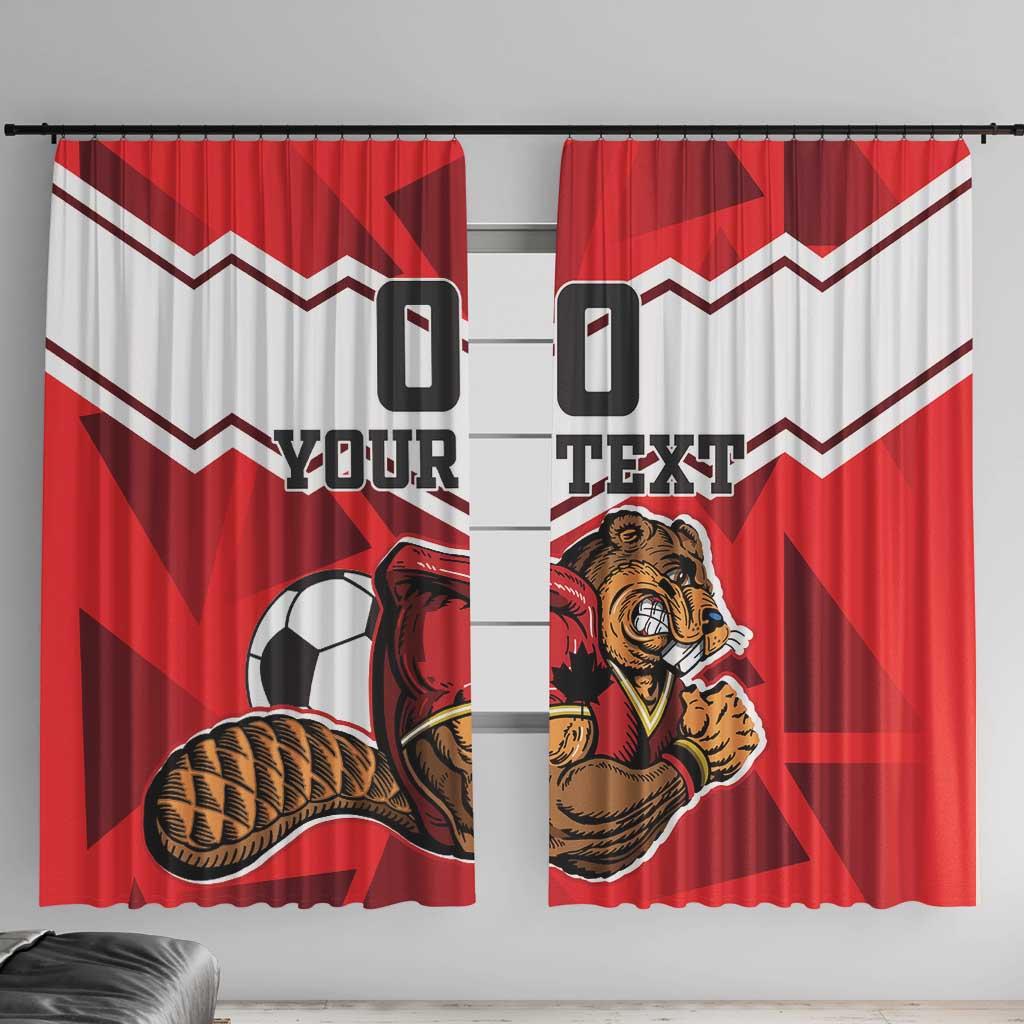 Custom Canada Football Window Curtain Beavers Mascot - Wonder Print Shop