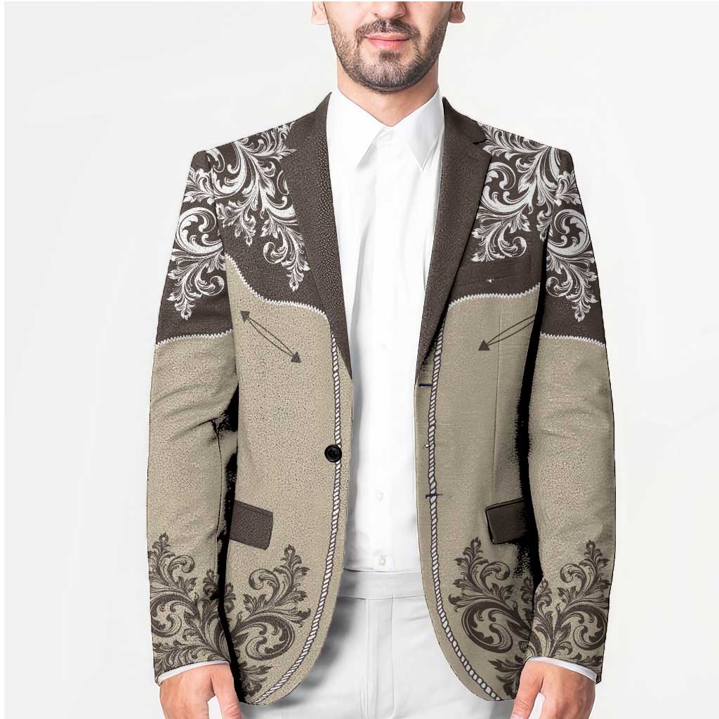 Vintage Western Cowboy Blazer Brown Version - Wonder Print Shop