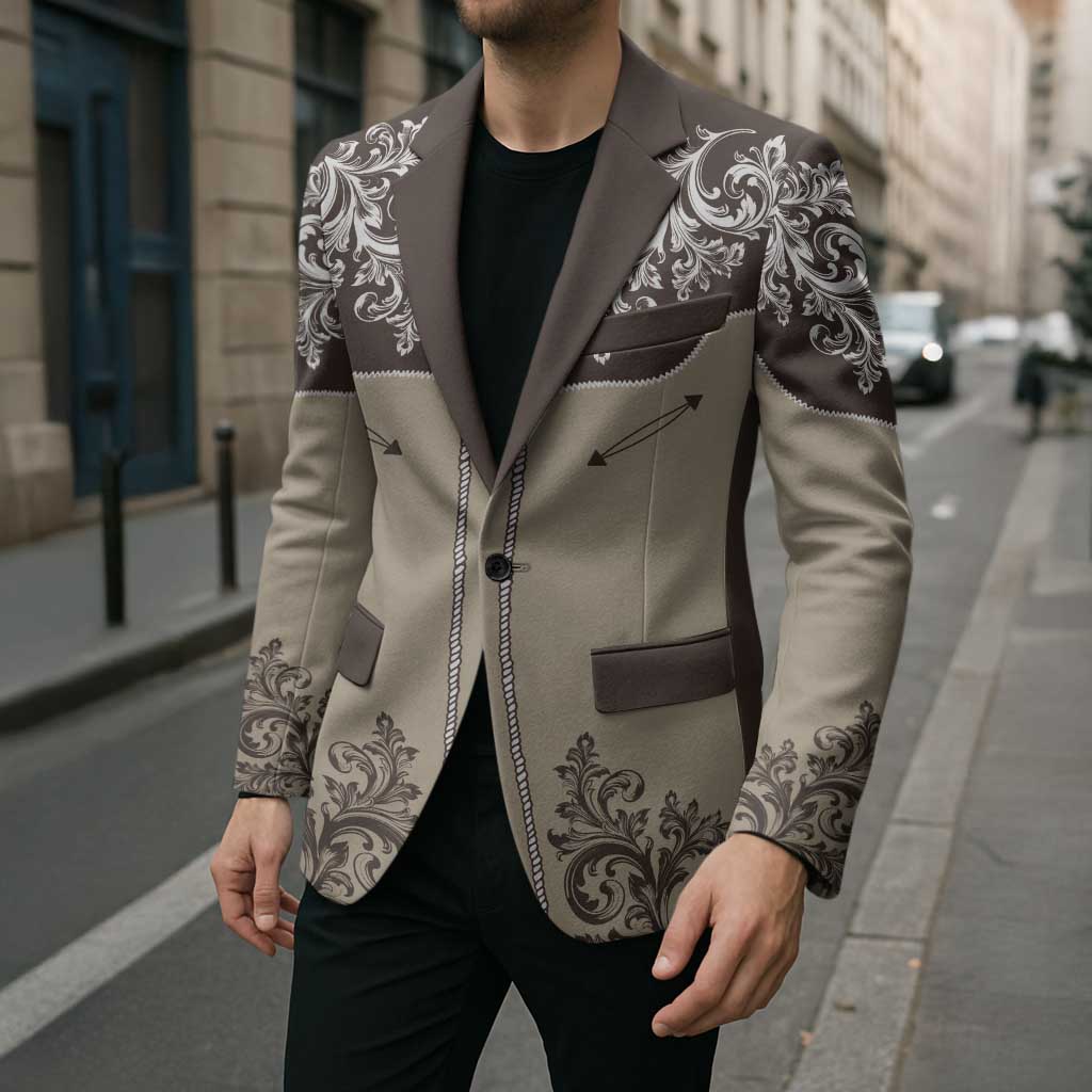Vintage Western Cowboy Blazer Brown Version - Wonder Print Shop