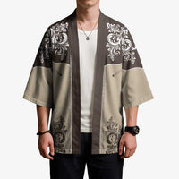 Vintage Western Cowboy Kimono Brown Version - Wonder Print Shop