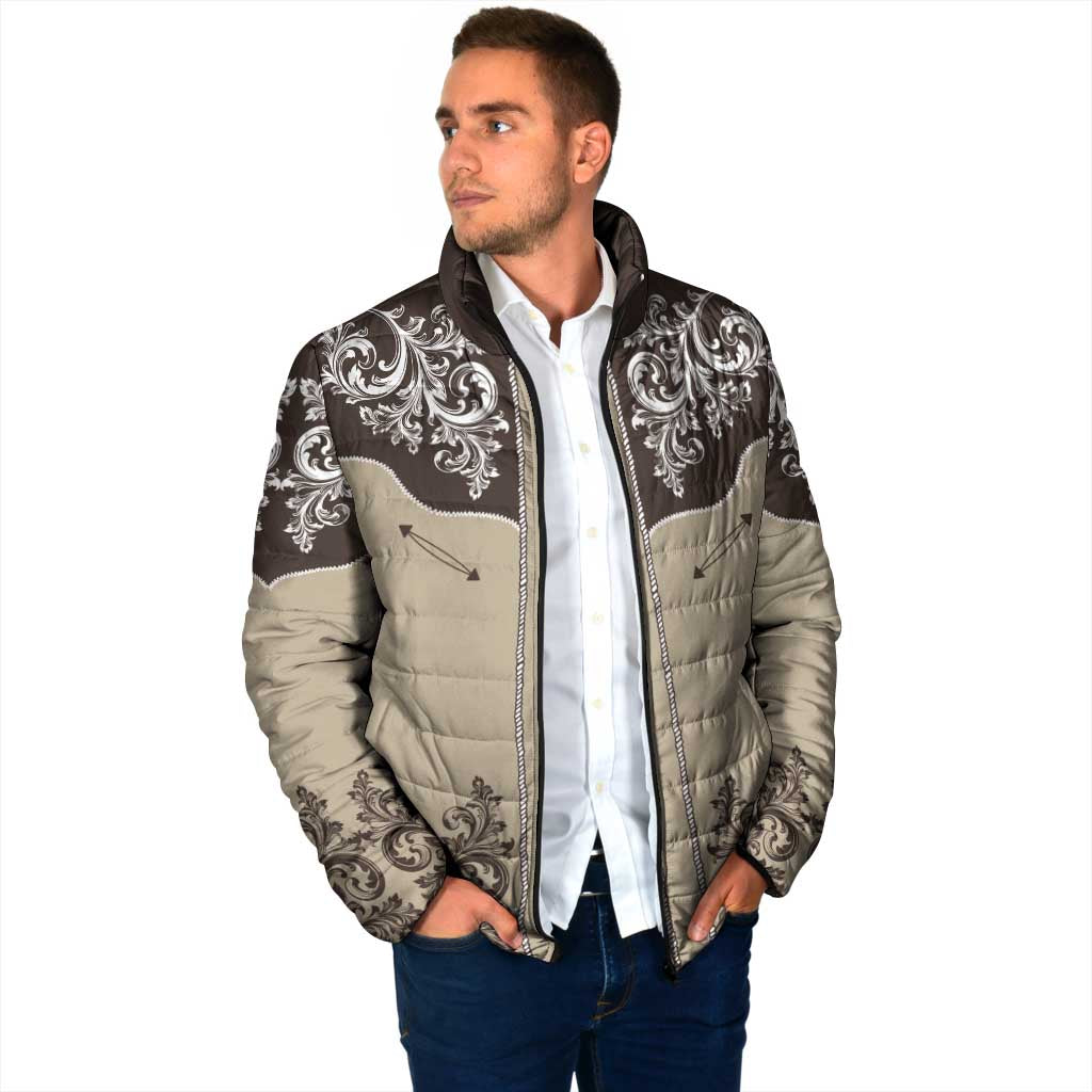 Vintage Western Cowboy Padded Jacket Brown Version - Wonder Print Shop