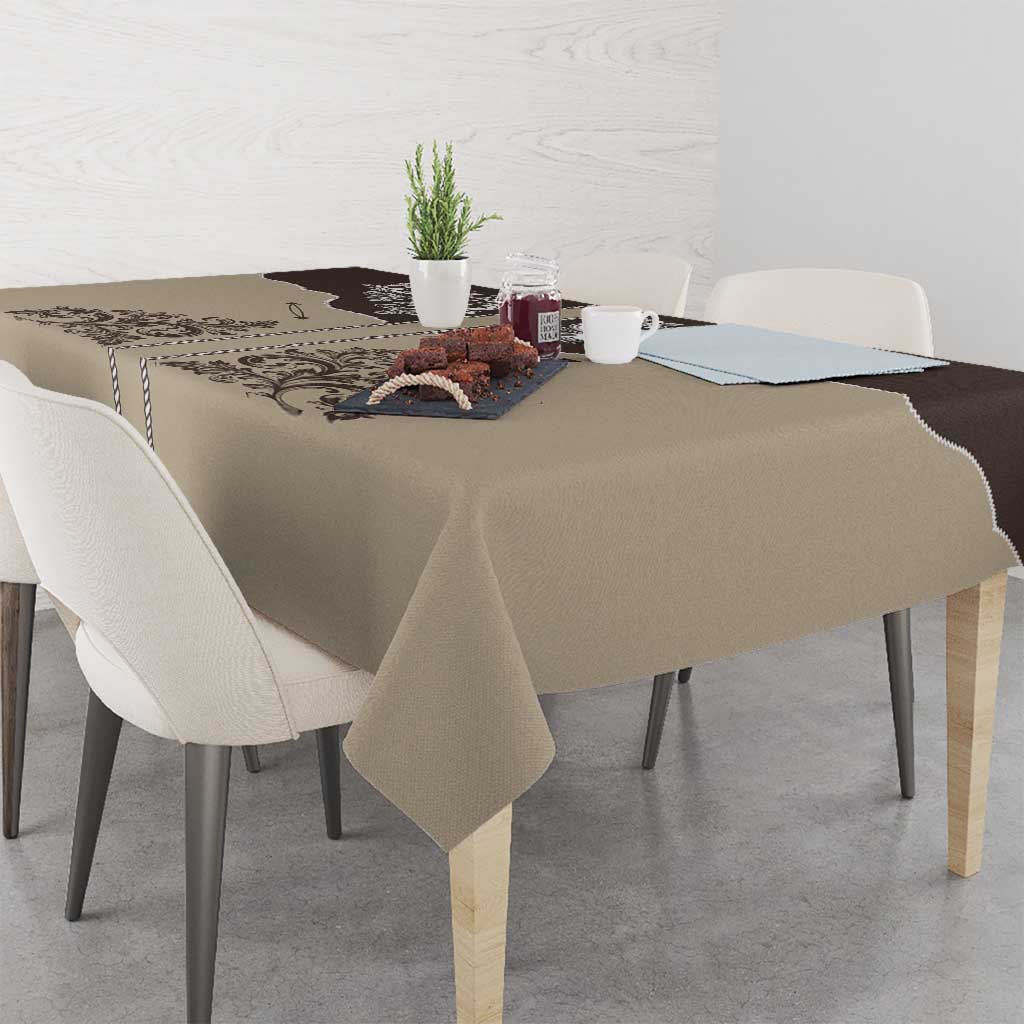 Vintage Western Cowboy Tablecloth Brown Version - Wonder Print Shop