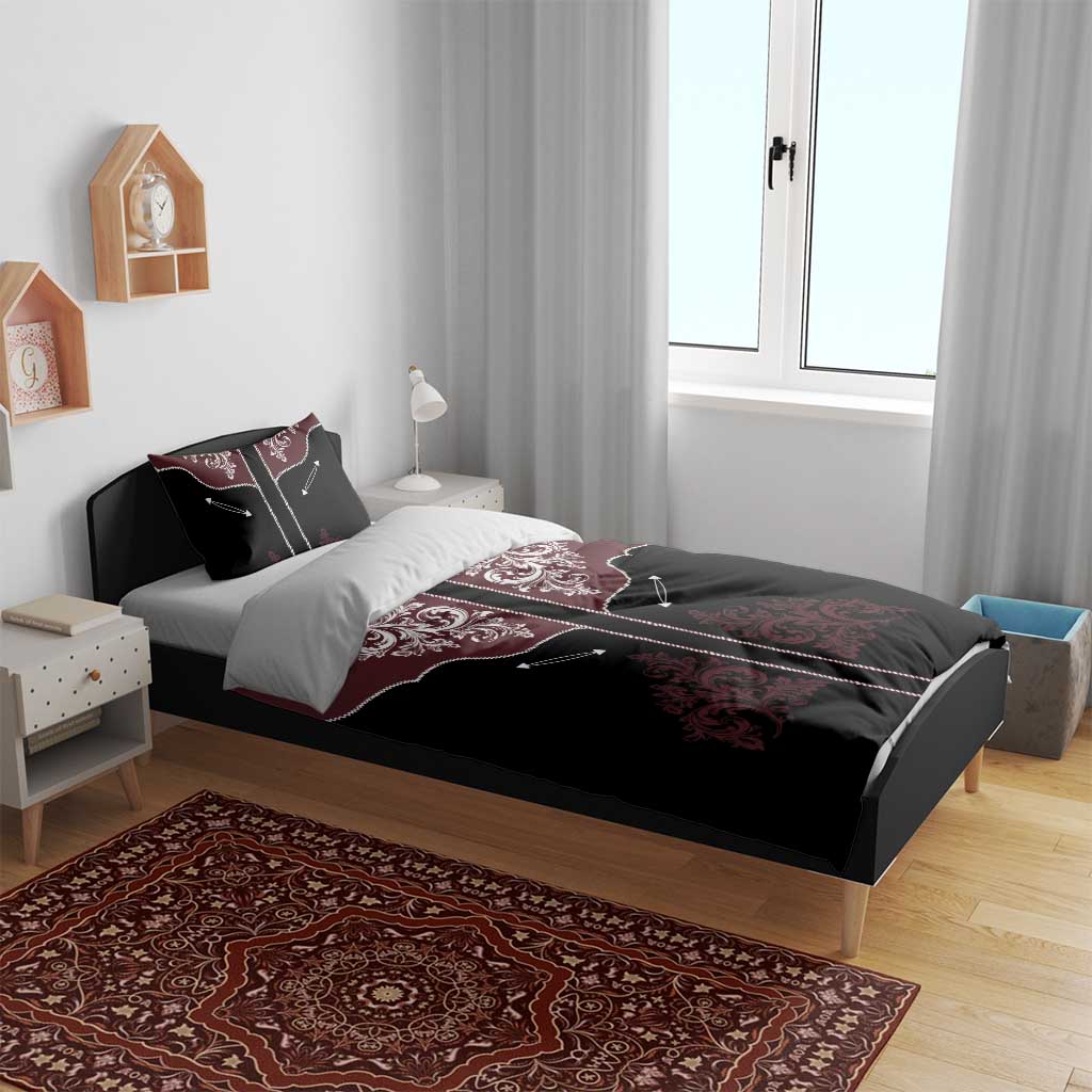 Vintage Western Cowboy Bedding Set Black Version - Wonder Print Shop