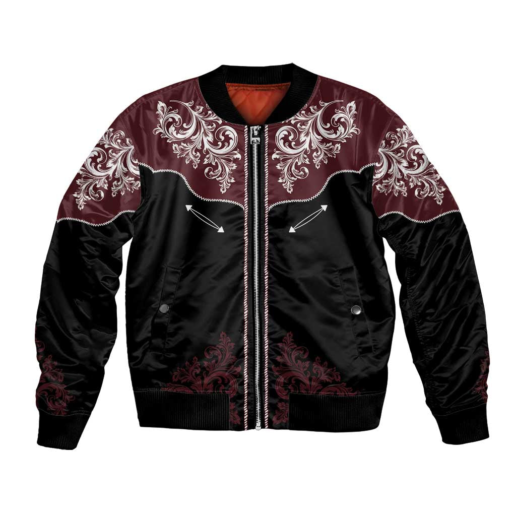 Vintage Western Cowboy Bomber Jacket Black Version - Wonder Print Shop