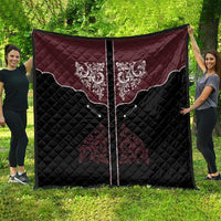 Vintage Western Cowboy Quilt Black Version - Wonder Print Shop