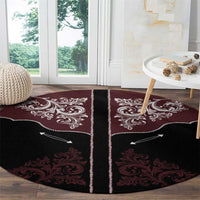 Vintage Western Cowboy Round Carpet Black Version - Wonder Print Shop