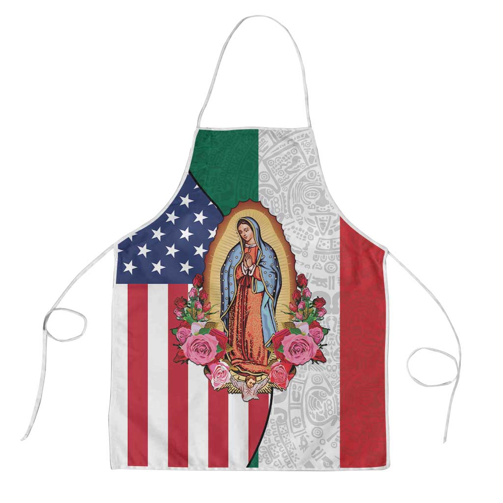Guadalupe Virgin Mary Apron Mexican American Flag - Wonder Print Shop