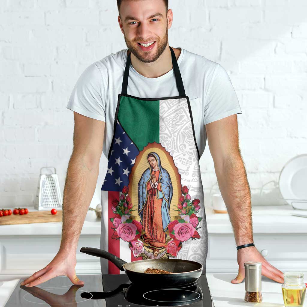 Guadalupe Virgin Mary Apron Mexican American Flag - Wonder Print Shop