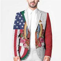 Guadalupe Virgin Mary Blazer Mexican American Flag - Wonder Print Shop