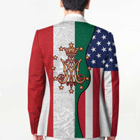 Guadalupe Virgin Mary Blazer Mexican American Flag - Wonder Print Shop