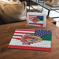 Guadalupe Virgin Mary Puzzle Mexican American Flag - Wonder Print Shop