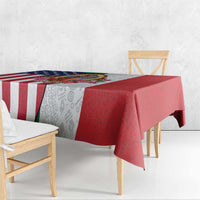 Guadalupe Virgin Mary Tablecloth Mexican American Flag - Wonder Print Shop