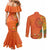 Happy Diwali India Couples Matching Mermaid Dress and Long Sleeve Button Shirt With Rangoli Patterns