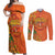 Happy Diwali India Couples Matching Off Shoulder Maxi Dress and Long Sleeve Button Shirt With Rangoli Patterns - Wonder Print Shop