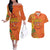 Happy Diwali India Couples Matching Off The Shoulder Long Sleeve Dress and Hawaiian Shirt With Rangoli Patterns - Wonder Print Shop