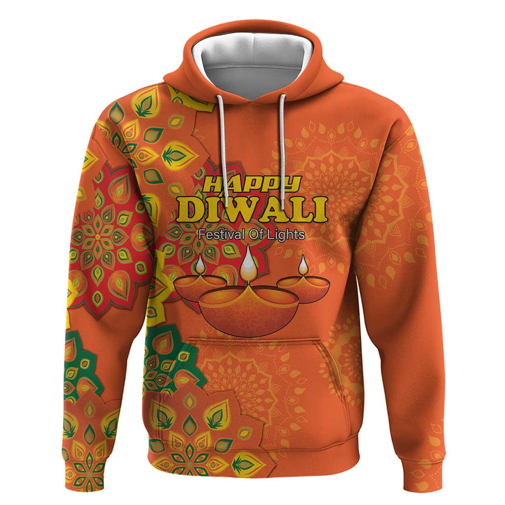 Happy Diwali India Hoodie With Rangoli Patterns - Wonder Print Shop