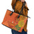 Happy Diwali India Leather Tote Bag With Rangoli Patterns