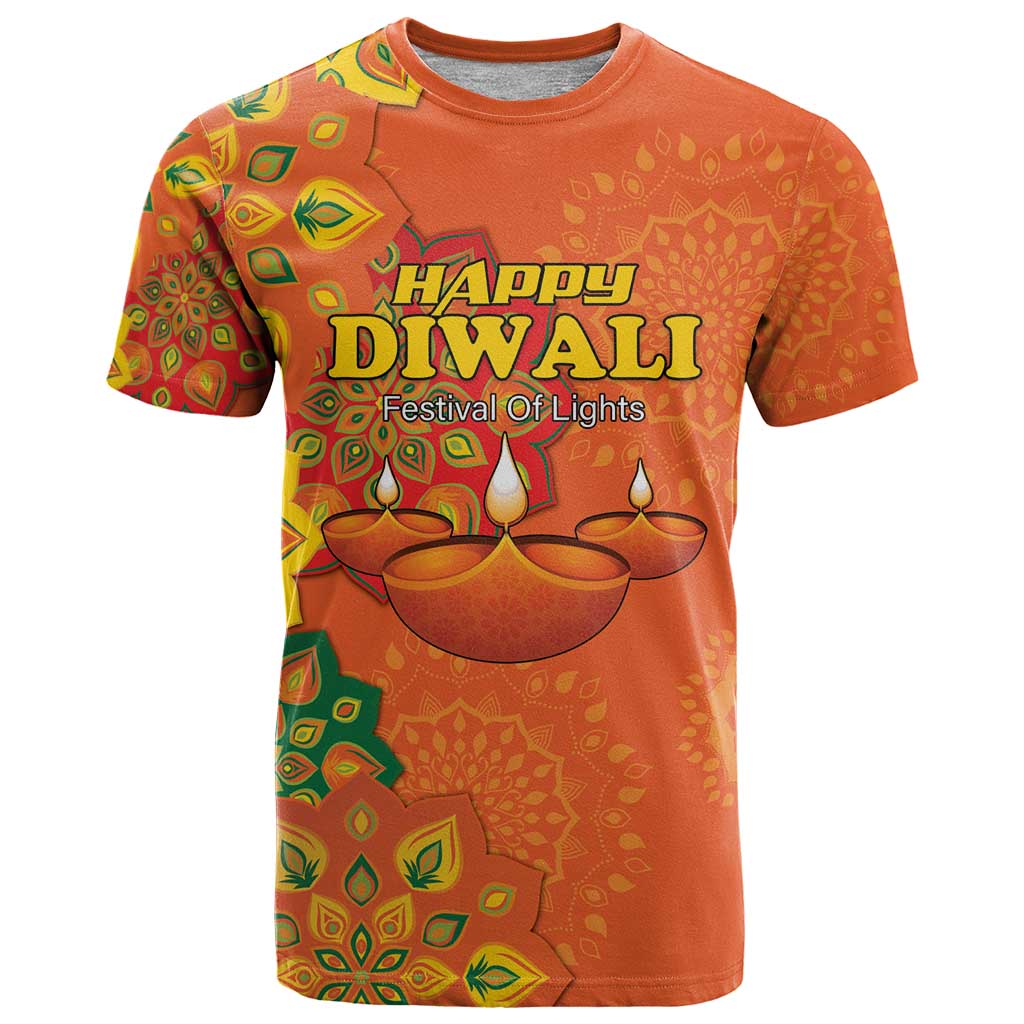 Happy Diwali India T Shirt With Rangoli Patterns