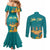 Personalized India Diwali Couples Matching Mermaid Dress and Long Sleeve Button Shirt Festival Of Light With Diya