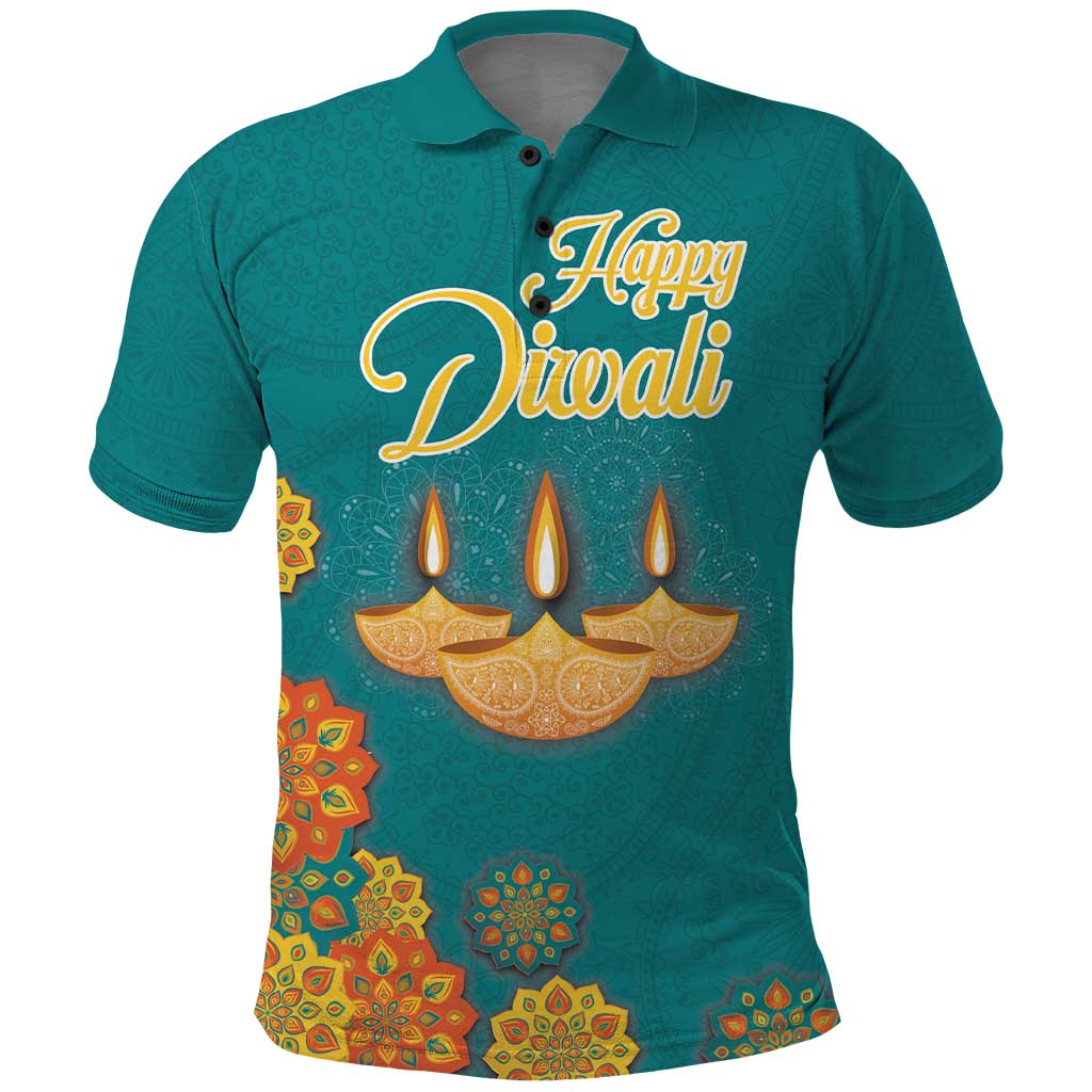 Personalized India Diwali Polo Shirt Festival Of Light With Diya - Wonder Print Shop