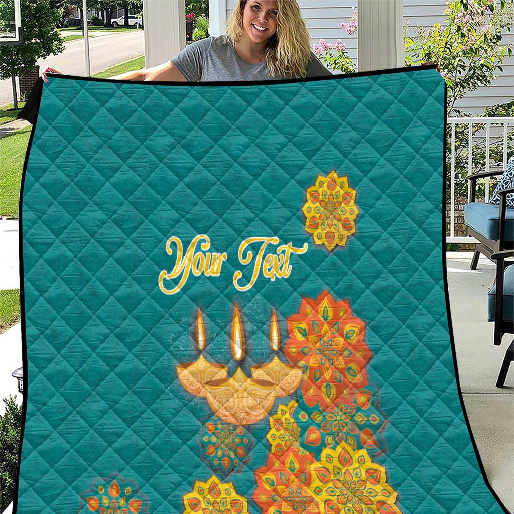 Personalized India Diwali Quilt Festival Of Light With Diya