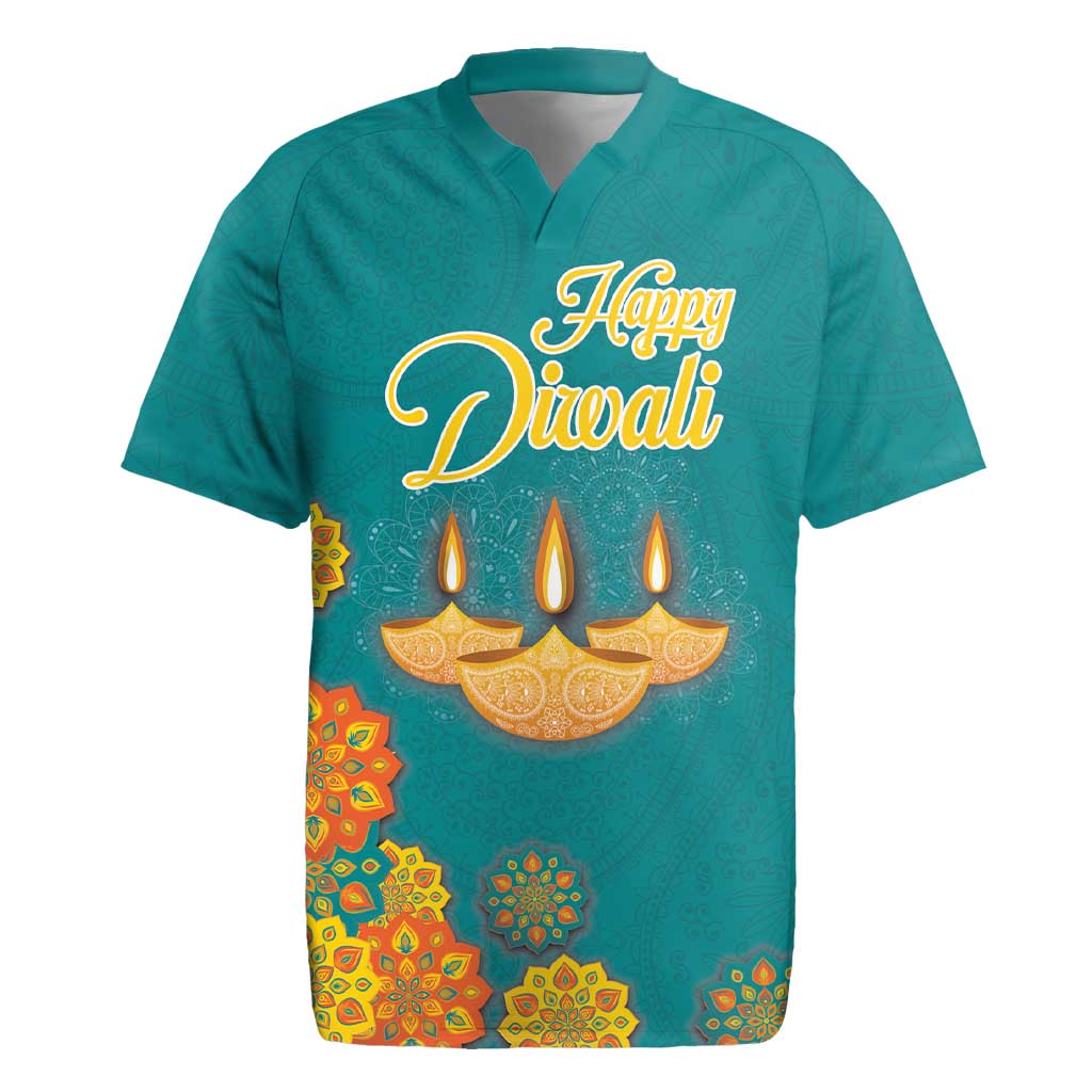 Personalized India Diwali Rugby Jersey Festival Of Light With Diya - Wonder Print Shop