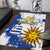 Custom Uruguay Independence Day Area Rug Sol de Mayo With Grunge Urban - Wonder Print Shop