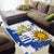 Custom Uruguay Independence Day Area Rug Sol de Mayo With Grunge Urban - Wonder Print Shop