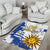 Custom Uruguay Independence Day Area Rug Sol de Mayo With Grunge Urban - Wonder Print Shop