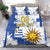 Custom Uruguay Independence Day Bedding Set Sol de Mayo With Grunge Urban - Wonder Print Shop