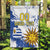 Custom Uruguay Independence Day Garden Flag Sol de Mayo With Grunge Urban - Wonder Print Shop