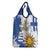 Custom Uruguay Independence Day Grocery Bag Sol de Mayo With Grunge Urban