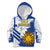 Custom Uruguay Independence Day Kid Hoodie Sol de Mayo With Grunge Urban - Wonder Print Shop