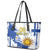 Custom Uruguay Independence Day Leather Tote Bag Sol de Mayo With Grunge Urban