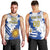 Custom Uruguay Independence Day Men Tank Top Sol de Mayo With Grunge Urban - Wonder Print Shop