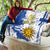 Custom Uruguay Independence Day Quilt Sol de Mayo With Grunge Urban