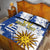 Custom Uruguay Independence Day Quilt Bed Set Sol de Mayo With Grunge Urban - Wonder Print Shop