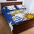 Custom Uruguay Independence Day Quilt Bed Set Sol de Mayo With Grunge Urban - Wonder Print Shop