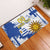 Custom Uruguay Independence Day Rubber Doormat Sol de Mayo With Grunge Urban - Wonder Print Shop