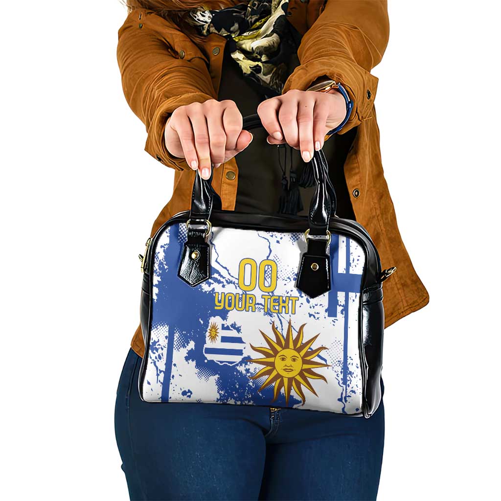 Custom Uruguay Independence Day Shoulder Handbag Sol de Mayo With Grunge Urban