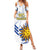 Custom Uruguay Independence Day Summer Maxi Dress Sol de Mayo With Grunge Urban - Wonder Print Shop