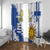 Custom Uruguay Independence Day Window Curtain Sol de Mayo With Grunge Urban - Wonder Print Shop